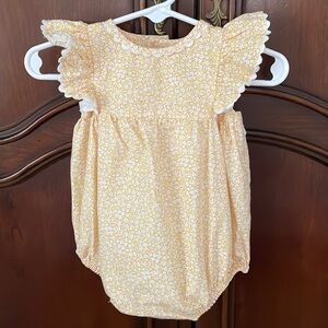 SOPHIE & LUCAS Yellow Floral Bubble Size 6M VGUC